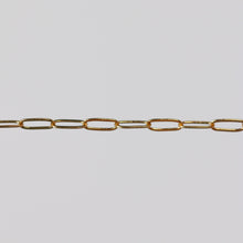 Load image into Gallery viewer, Chloe Permanent Jewelry Chain, Oval Cable Design, Flat Oval Links, Available in Gold Options and Silver