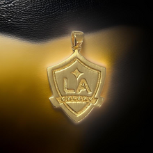 Load image into Gallery viewer, LA Galaxy Shield Pendant w/ black enamel 18" chain length