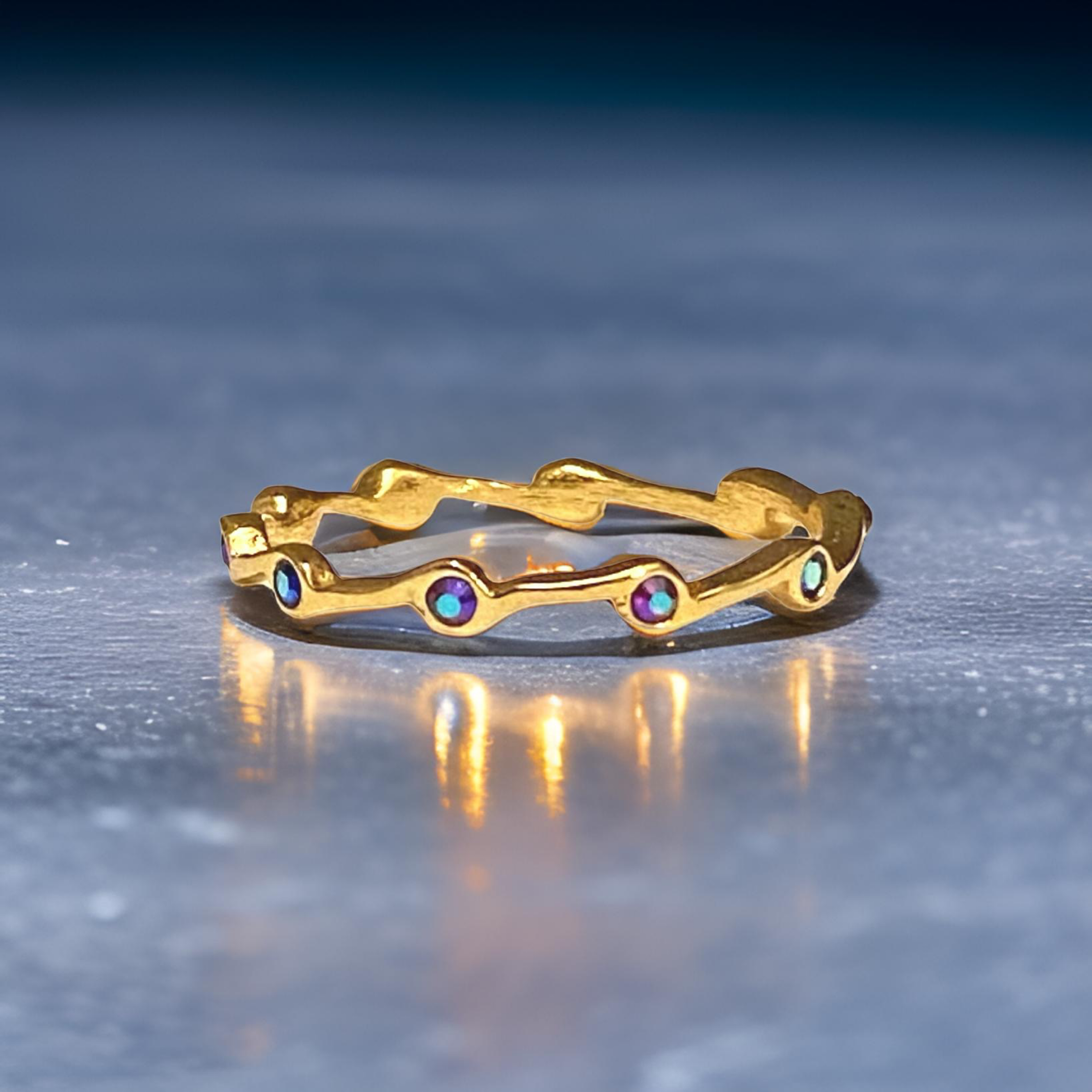 Alexandrite Birthstone Stacker Ring by The Urban Charm – The Urban Charm