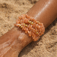 Load image into Gallery viewer, Sunset Coral Wrap Bracelet