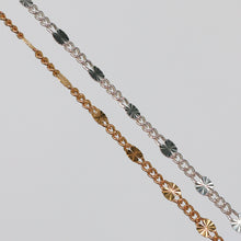 Load image into Gallery viewer, Angelica Permanent Jewelry Chain, Figaro Design, Starburst Links, Available in Gold Filled and Silver
