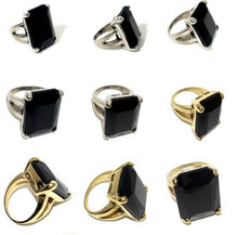 Load image into Gallery viewer, The Urban Charm Jet Black Crystal Signature Statement Ring