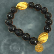 Load image into Gallery viewer, Black Spinel Protection Mantra Bracelet