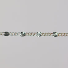 Load image into Gallery viewer, Angelica Permanent Jewelry Chain, Figaro Design, Starburst Links, Available in Gold Filled and Silver