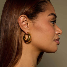 Load image into Gallery viewer, Luxe Dome Hoop Earrings