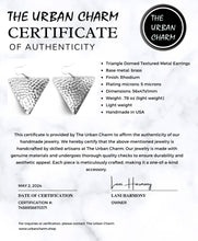 Load image into Gallery viewer, Hammered Triangle Dangle Earrings