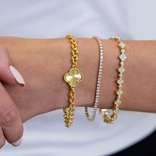 Load image into Gallery viewer, Rosalie Clover Chain Bracelet