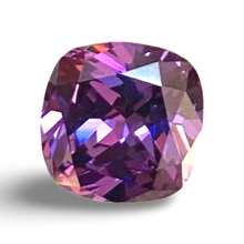 Load image into Gallery viewer, 12mm Cushion Cut Amethyst Cubic Zirconia AAAAA quality Lab-grown Loose Gemstones : Set of 2