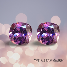 Load image into Gallery viewer, 12mm Cushion Cut Amethyst Cubic Zirconia AAAAA quality Lab-grown Loose Gemstones : Set of 2