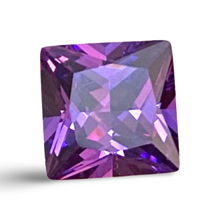 Load image into Gallery viewer, 6mm Princess Cut Amethyst Cubic Zirconia AAAAA quality Lab-grown Loose Gemstones