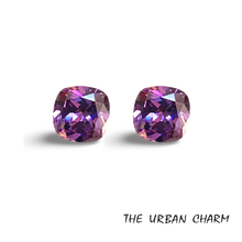 Load image into Gallery viewer, 10mm Cushion Amethyst Cubic Zirconia AAAAA quality Lab-grown Loose Gemstones : Set of 2