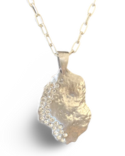 Load image into Gallery viewer, Crystal Waning Gibbous Moon Necklace