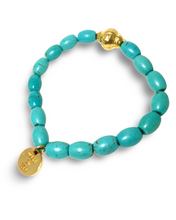 Load image into Gallery viewer, Natural Turquoise Healing Mantra Bracelet