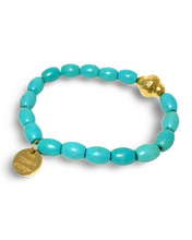 Load image into Gallery viewer, Natural Turquoise Healing Mantra Bracelet