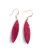 Load image into Gallery viewer, Pink Marble Mini Navette Lures of Love Earrings