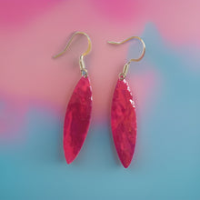 Load image into Gallery viewer, Pink Marble Mini Navette Lures of Love Earrings