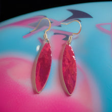 Load image into Gallery viewer, Pink Marble Mini Navette Lures of Love Earrings
