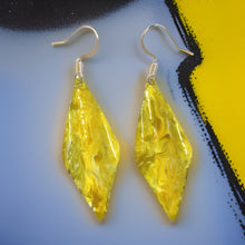 Load image into Gallery viewer, Yellow Marble Wavy Lures of Love Earrings