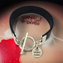 Load image into Gallery viewer, Black Leather Color Band Bracelet by The Urban Charm