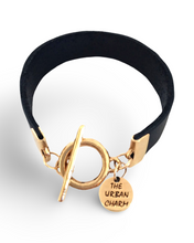 Load image into Gallery viewer, Black Leather Color Band Bracelet by The Urban Charm