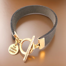 Load image into Gallery viewer, Distressed Gray Leather Color Band Bracelet by The Urban Charm