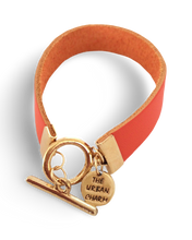Load image into Gallery viewer, Orange Leather Color Band Bracelet