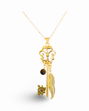 Load image into Gallery viewer, Butterfly Skeleton Key Necklace