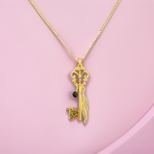 Load image into Gallery viewer, Butterfly Skeleton Key Necklace