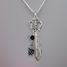 Load image into Gallery viewer, Butterfly Skeleton Key Necklace
