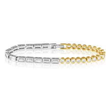 Load image into Gallery viewer, Spencer Two-Tone Bezel Tennis Bracelet