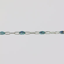 Load image into Gallery viewer, Benedetta Permanent Jewelry Chain, Opal Enamel Design, Cable Links, Available in Gold Filled and Sterling Silver