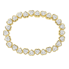 Load image into Gallery viewer, Stretchy Bezel Heart Bracelet