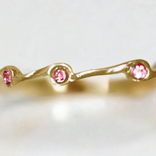 Load image into Gallery viewer, Pink Tourmaline Birthstone Stacker Ring