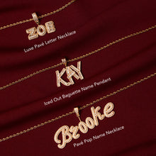 Load image into Gallery viewer, Luxe Pavé Letter Necklace