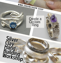 Load image into Gallery viewer, Silver Clay Jewelry Making - THURSDAY, DECEMBER 18th from 6pm to 8pm