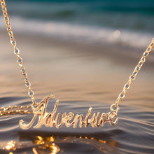 Load image into Gallery viewer, Adventure Script Necklace by The Urban Charm