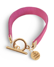 Load image into Gallery viewer, The Urban Charm Pink Leather Color Band Bracelet
