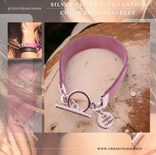 Load image into Gallery viewer, The Urban Charm Pink Leather Color Band Bracelet