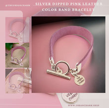 Load image into Gallery viewer, The Urban Charm Pink Leather Color Band Bracelet