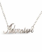 Load image into Gallery viewer, Adventure Script Necklace by The Urban Charm