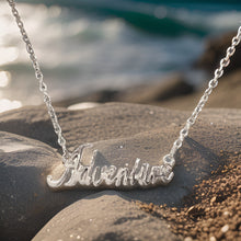 Load image into Gallery viewer, Adventure Script Necklace by The Urban Charm