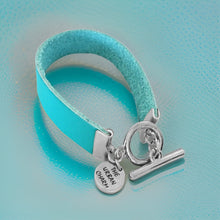 Load image into Gallery viewer, Turquoise Genuine Leather Color Band Bracelet