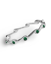 Load image into Gallery viewer, Emerald crystal Cubic Zirconia Birthstone Stacker Ring