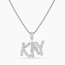 Load image into Gallery viewer, Men's Iced Out Baguette Name Pendant