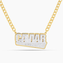Load image into Gallery viewer, Double Plated Luxe Block Name Necklace