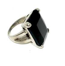 Load image into Gallery viewer, The Urban Charm Jet Black Crystal Signature Statement Ring