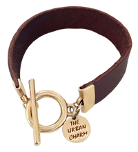 Load image into Gallery viewer, Burgundy Leather Color Band Bracelet by The Urban Charm