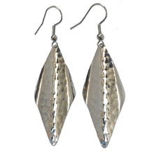 Load image into Gallery viewer, Hammered Wavy Dangle Lures of Love Earrings,