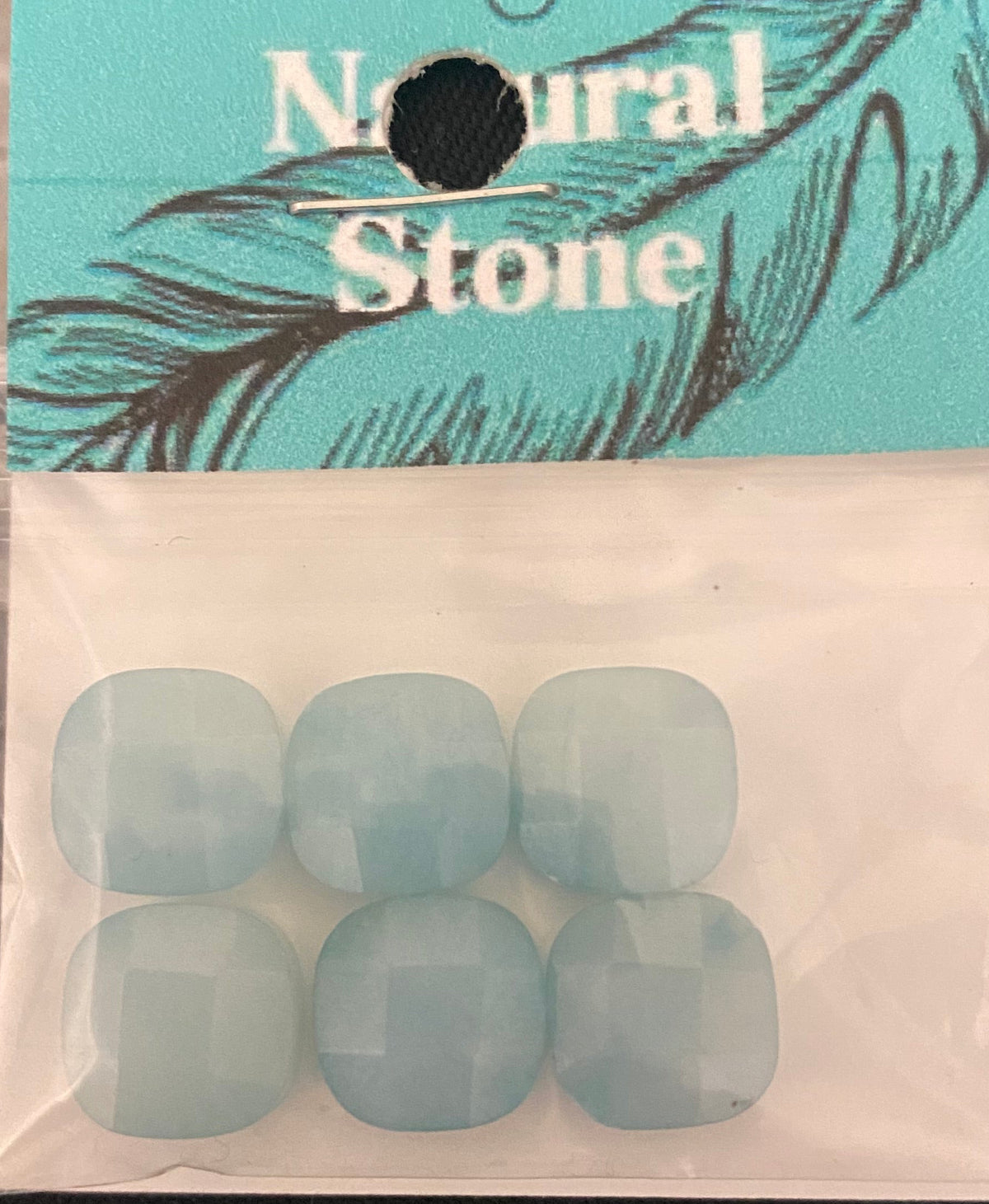 Amazonite Natural Gemstone Beads – Pack of Six | 1 mm Hole | Urban Charm