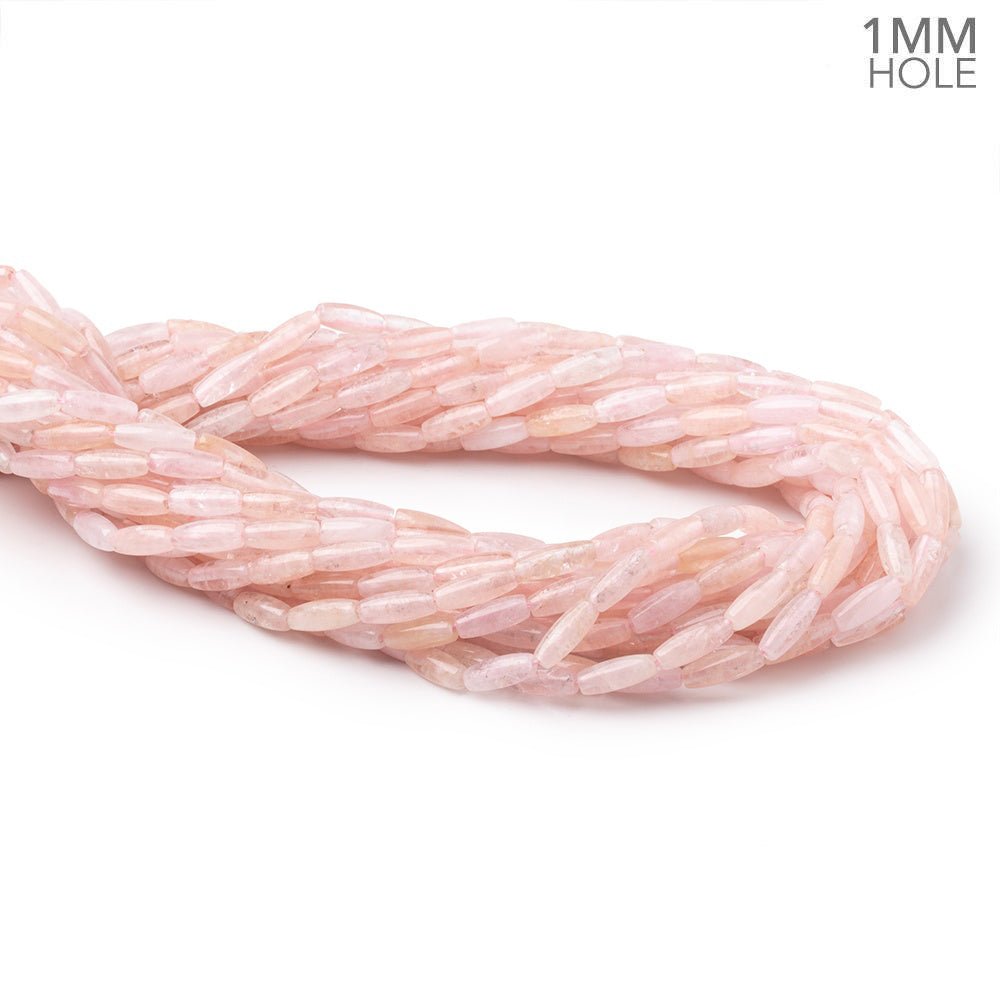 10x4mm Morganite Plain Rice Beads 16 inch 40 pieces 1mm Drill Hole